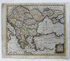 Balkans Turkey in Europe Hungary Tartary c.1790 Conder decorative hand color map