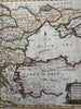Balkans Turkey in Europe Hungary Tartary c.1790 Conder decorative hand color map