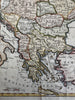 Balkans Turkey in Europe Hungary Tartary c.1790 Conder decorative hand color map