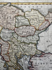 Balkans Turkey in Europe Hungary Tartary c.1790 Conder decorative hand color map