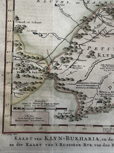 Jesuits in Bukaria Russia Tartary Asia Western China Yarkan 1749 Bellin map