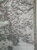 Greece Greek Islands Candia Morea Cyclades 1818 Smith scarce gorgeous map