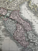 Italy Italia w/ Sardinia Corsica Sicily Church 1820 Smith scarce gorgeous map