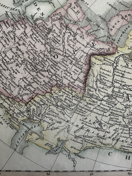 Russia in Asia Empire Europe Tobolsk Siberia  1820 Smith scarce gorgeous map