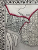 Washington D.C. city plan 1874 Mitchell hand colored nice map