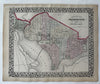 Washington D.C. city plan 1874 Mitchell hand colored nice map