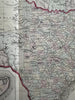 Texas w/Galveston city plan inset 1874 Mitchell decorative hand colored nice map