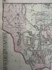 Montana Territory pre-statehood 1880 Mitchell decorative hand colored nice map