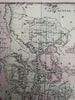 Montana Territory pre-statehood 1880 Mitchell decorative hand colored nice map