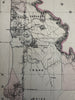 Idaho Territory pre-statehood 1880 Mitchell decorative hand colored map