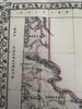 Idaho Territory pre-statehood 1880 Mitchell decorative hand colored map