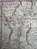 Arizona New Mexico early routes gold silver 1880 Mitchell hand colored nice map
