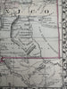 Arizona New Mexico early routes gold silver 1880 Mitchell hand colored nice map