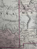 Arizona New Mexico early routes gold silver 1880 Mitchell hand colored nice map