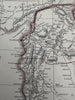 Syria Arabia Petra Aleppo Holy Land Jerusalem plan 1850 scarce 2 sheet color map