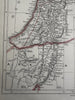 Syria Arabia Petra Aleppo Holy Land Jerusalem plan 1850 scarce 2 sheet color map