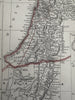 Syria Arabia Petra Aleppo Holy Land Jerusalem plan 1850 scarce 2 sheet color map