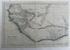 West Africa Senegambia Liberia Guinea Gold coast 1850 scarce 2 sheet color map