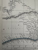 West Africa Senegambia Liberia Guinea Gold coast 1850 scarce 2 sheet color map