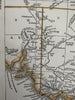 Australia continent 1850 Lowry scarce 2 sheet color map