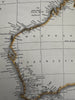Australia continent 1850 Lowry scarce 2 sheet color map