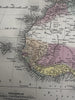 African continent Liberia inset Mts of Moon myth shown 1855 Cowperthwait map