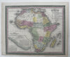 African continent Liberia inset Mts of Moon myth shown 1855 Cowperthwait map