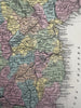 Ireland by itself 1855 Cowperthwait lovely hand colored decorative map