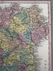Ireland by itself 1855 Cowperthwait lovely hand colored decorative map