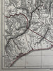 New South Wales Australia NSW  1850 Lowry scarce 3 sheet color map