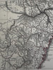 New South Wales Australia NSW  1850 Lowry scarce 3 sheet color map