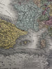 Europe large folio sheet 1855 Cowperthwait fine hand colored map