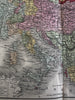 Europe large folio sheet 1855 Cowperthwait fine hand colored map