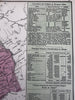 Europe large folio sheet 1855 Cowperthwait fine hand colored map
