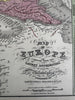 Europe large folio sheet 1855 Cowperthwait fine hand colored map