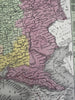 Europe large folio sheet 1855 Cowperthwait fine hand colored map