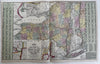 New York state large folio sheet 1855 Cowperthwait fine hand colored map