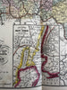 New York state large folio sheet 1855 Cowperthwait fine hand colored map
