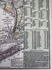 New York state large folio sheet 1855 Cowperthwait fine hand colored map