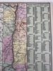 New York state large folio sheet 1855 Cowperthwait fine hand colored map