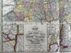 New York state large folio sheet 1855 Cowperthwait fine hand colored map