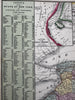 New York state large folio sheet 1855 Cowperthwait fine hand colored map