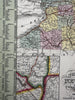 New York state large folio sheet 1855 Cowperthwait fine hand colored map