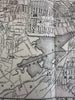 Boston Mass. detailed city plan 1880 Mitchell large decorative hand colored map