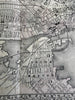 Boston Mass. detailed city plan 1880 Mitchell large decorative hand colored map