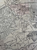 Boston Mass. detailed city plan 1880 Mitchell large decorative hand colored map