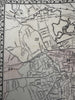 Boston Mass. detailed city plan 1880 Mitchell large decorative hand colored map