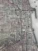 Chicago fine scarce detailed city plan 1880 Mitchell decorative hand colored map