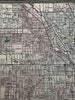 Chicago fine scarce detailed city plan 1880 Mitchell decorative hand colored map