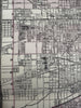 Chicago fine scarce detailed city plan 1880 Mitchell decorative hand colored map